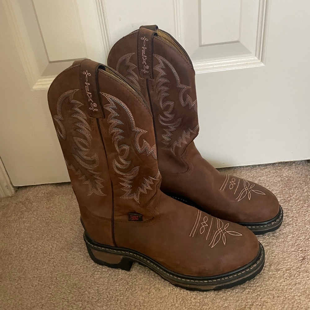 New- Tony Lama Steel Toe Womens Boots Sz 6